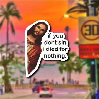 I Died For Nothing - Jesus Sticker