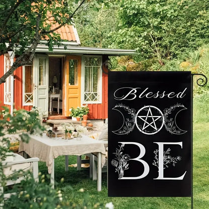 Blessed Be - Witch Garden Flag, Halloween Garden Flag, House Flag