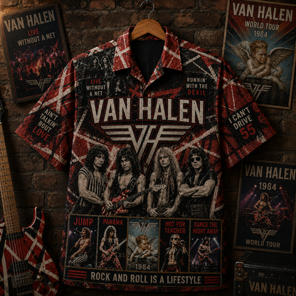 Van Halen Hawaiian Shirt - Vintage Music Fan Gift 2