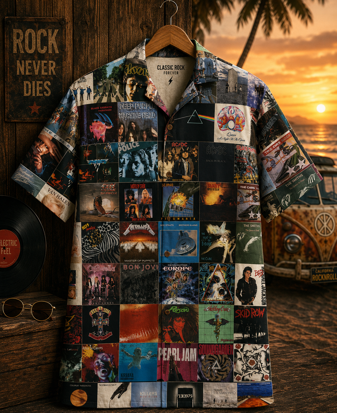 Classic Rock Hawaiian Shirt - Vintage Music Fan Gift 5