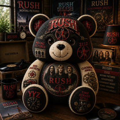 Rush Bear Custom Shaped Pillow – Progressive Rock Music Fan Gift