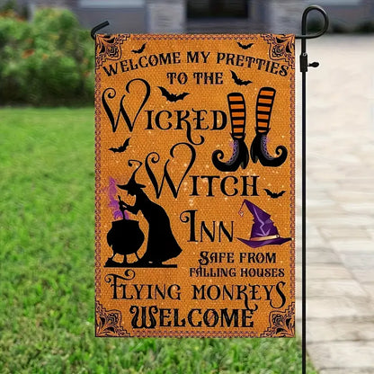 Welcome to the Wicked Witch Inn - Halloween Garden Flag, House Flag