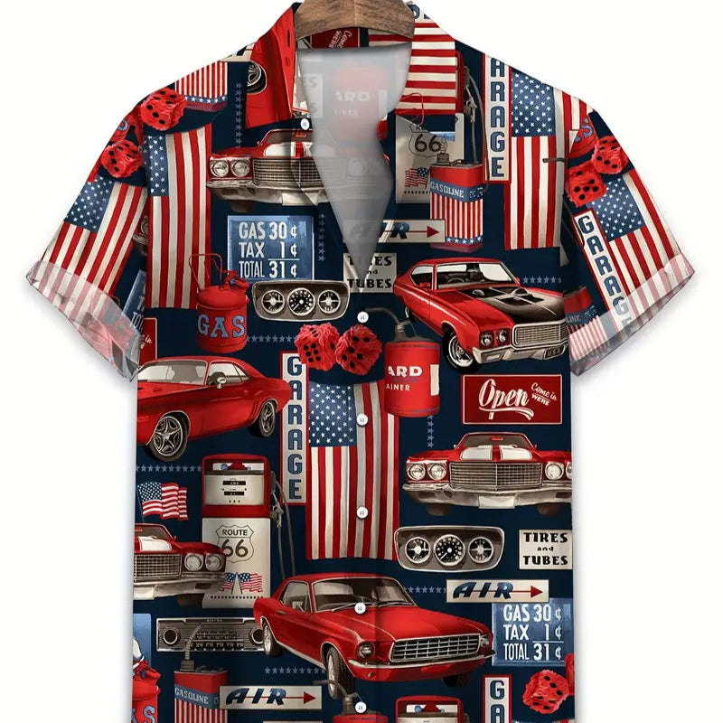 Men's Patriotic 4th Of July Hawaiian Shirt