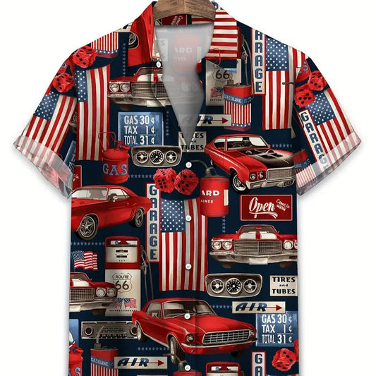 Men's Patriotic 4th Of July Hawaiian Shirt