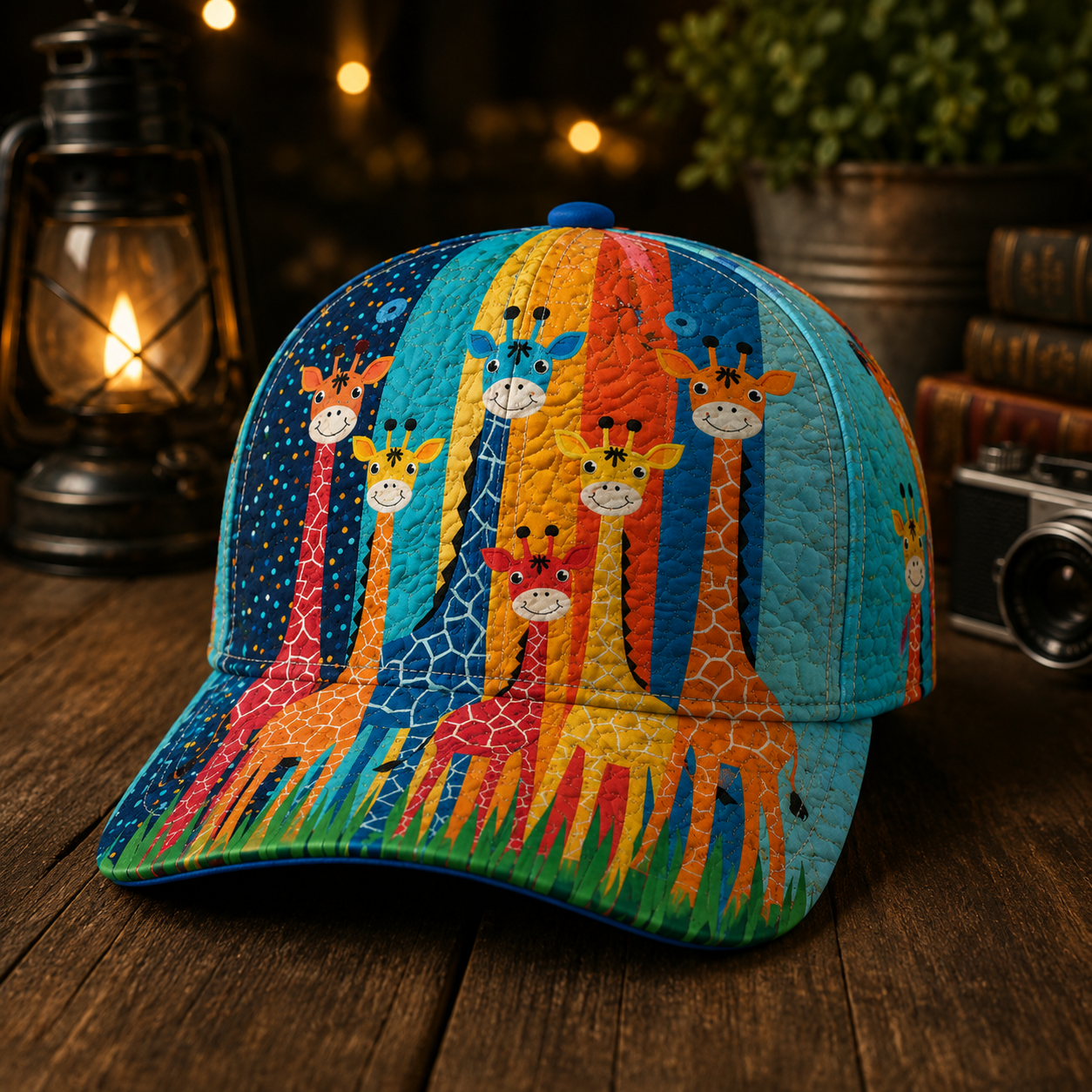 Colorful Giraffe Family Classic Cap – Cute Safari Animal Gift for Giraffe Lovers