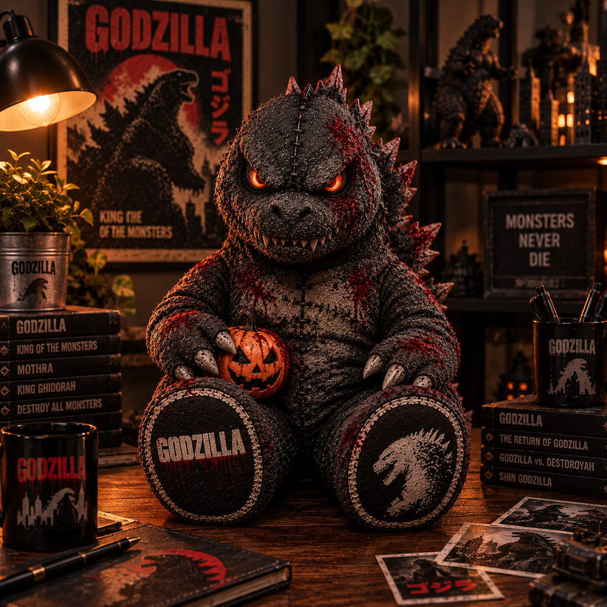 Godzilla King of the Monsters Custom Shape Pillow – Creepy Halloween Collector Gift