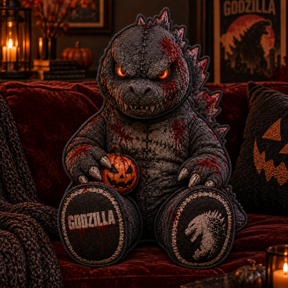 Godzilla King of the Monsters Custom Shape Pillow – Creepy Halloween Collector Gift