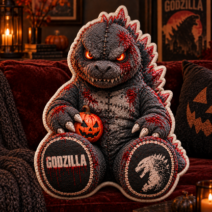 Godzilla King of the Monsters Custom Shape Pillow – Creepy Halloween Collector Gift