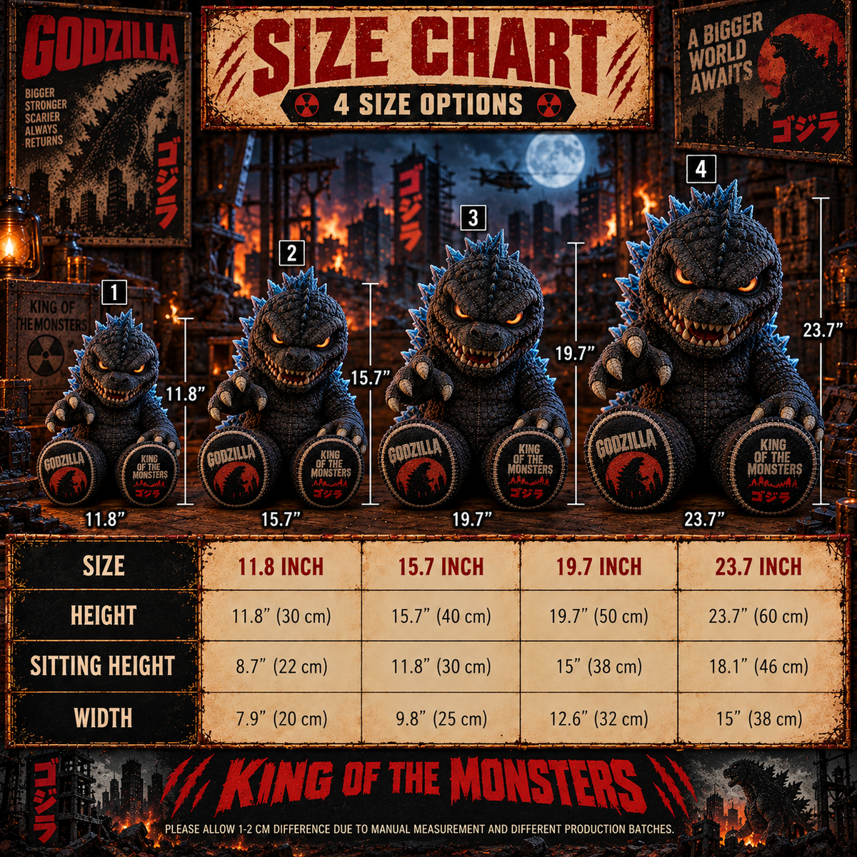 Godzilla King of the Monsters Custom Shape Pillow – Creepy Halloween Collector Gift 2