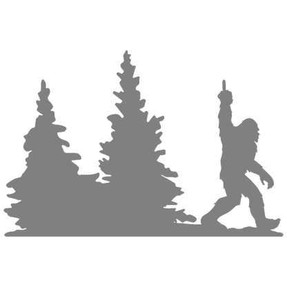 Bigfoot Windshield Sticker