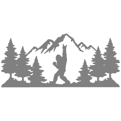 Sasquatch Mountain Rocker Vinyl Sticker