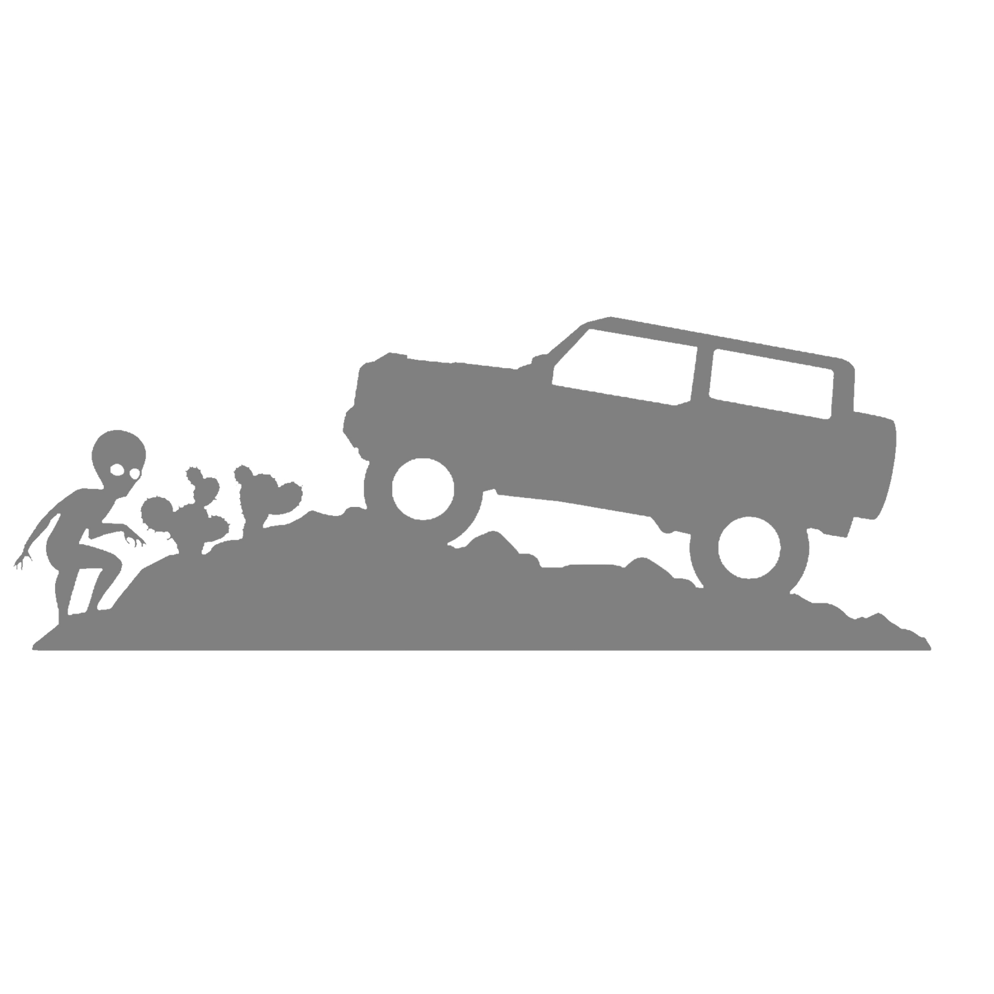 UFO & Alien Desert Encounter Sticker