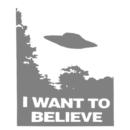I Want to Believe – UFO Sticker