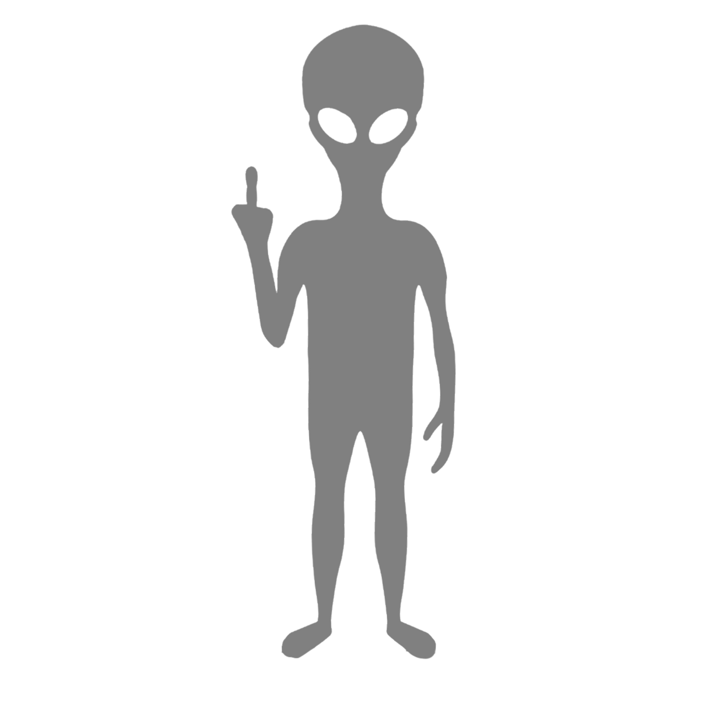 Alien Middle Finger Sticker