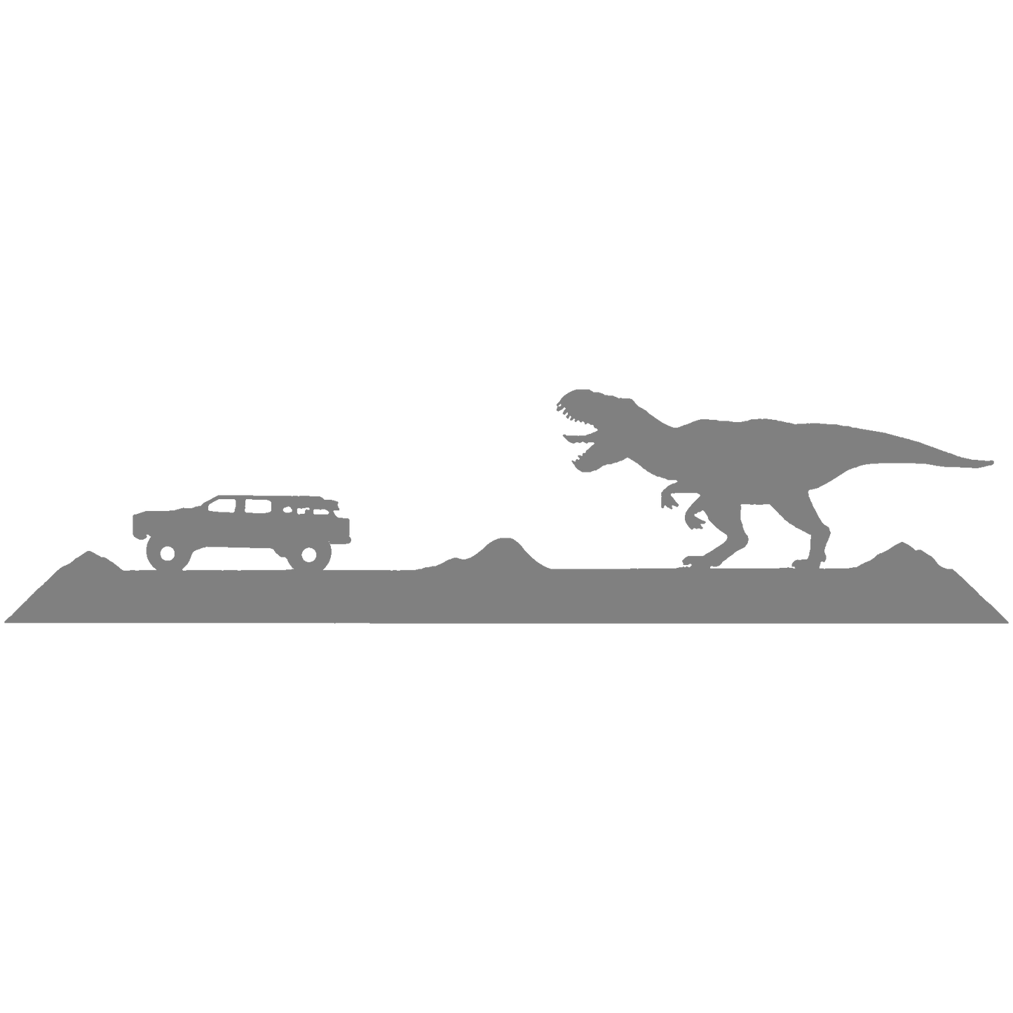 Jurassic Car Chase Sticker