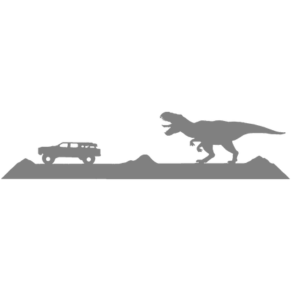 Jurassic Car Chase Sticker