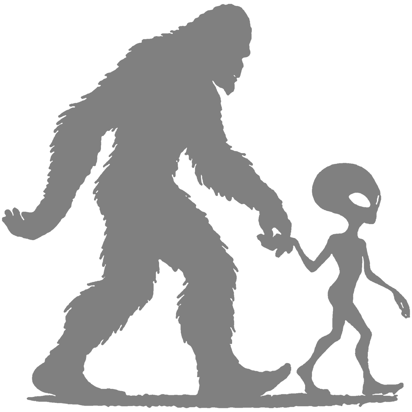 Bigfoot and Alien Stickers