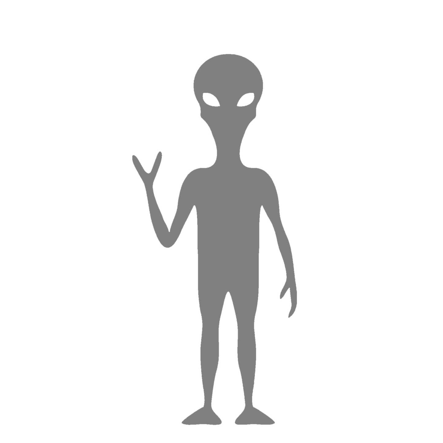 Alien Middle Finger Sticker