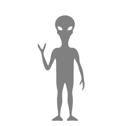 Alien Middle Finger Sticker