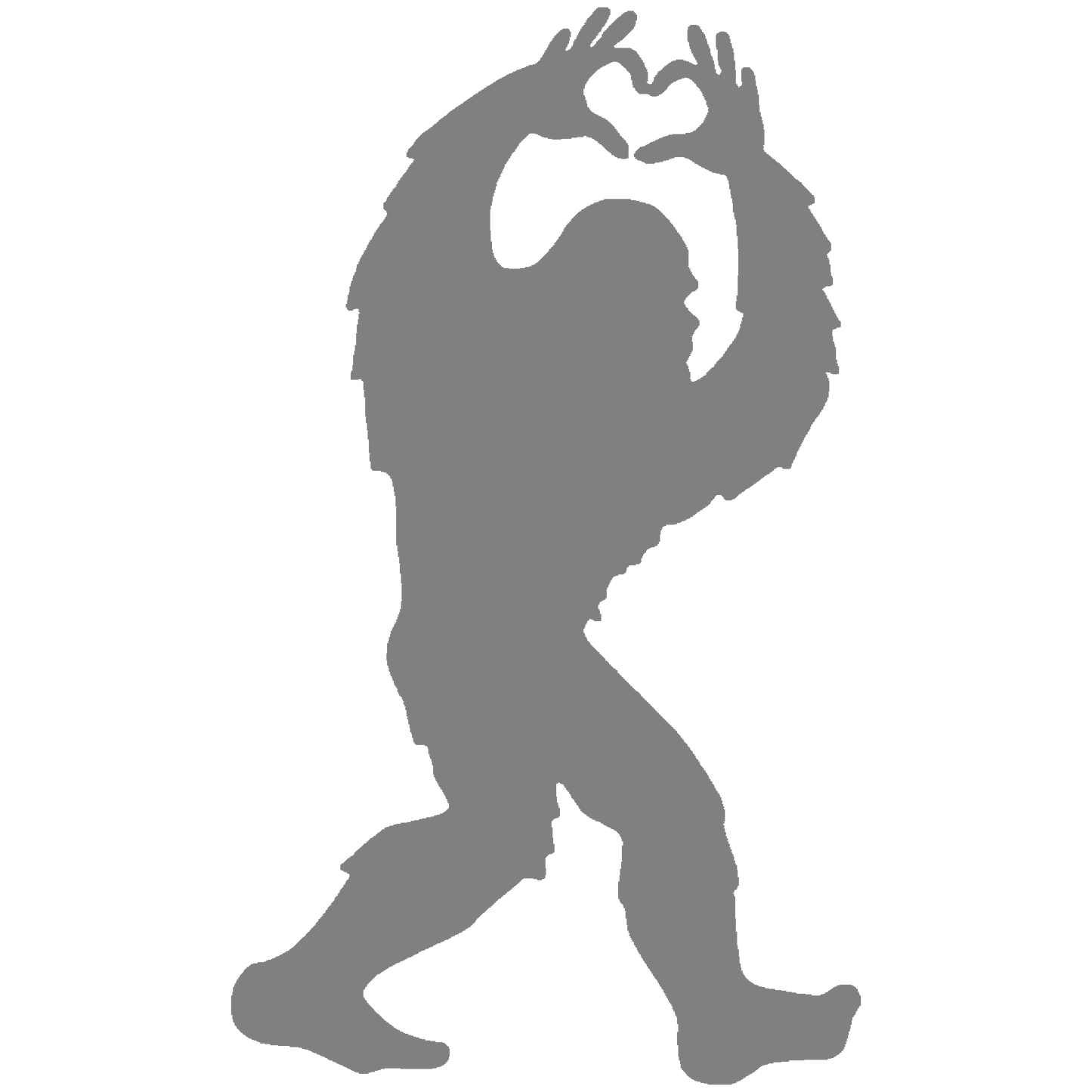 Heart Hands Bigfoot Vinyl Stickers