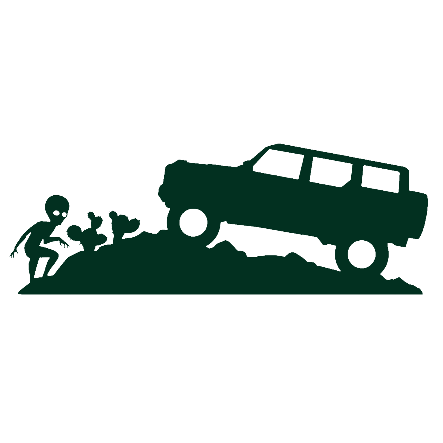 UFO & Alien Desert Encounter Sticker