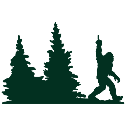 Bigfoot Windshield Sticker