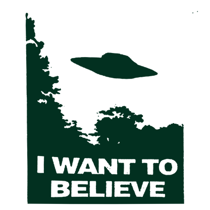 I Want to Believe – UFO Sticker