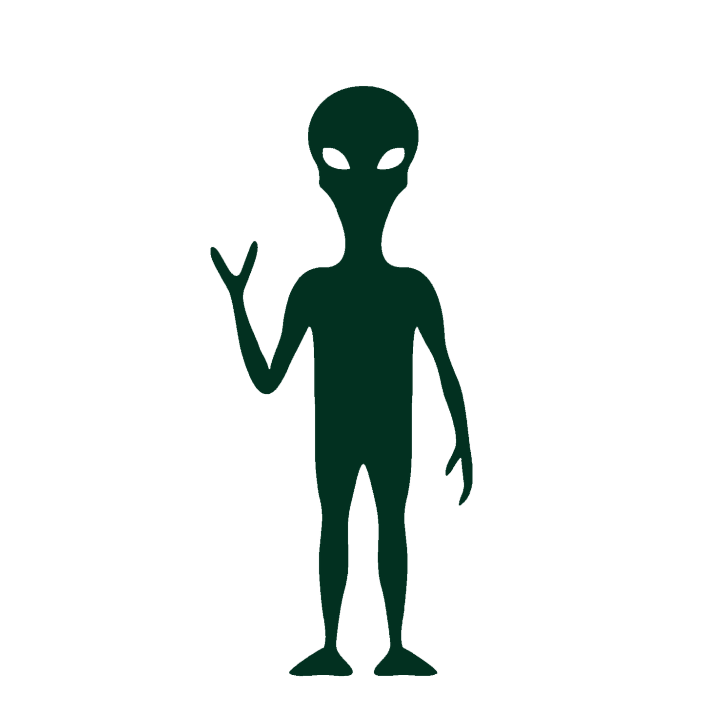 Alien Middle Finger Sticker
