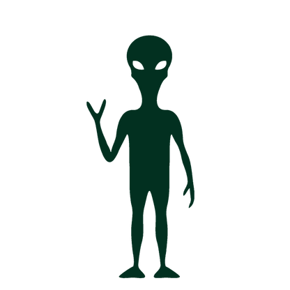 Alien Middle Finger Sticker