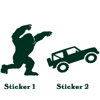 Set 2 Bigfoot Sticker, Bigfoot Toss – Off-Road Vinyl Sticker