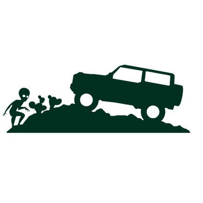 UFO & Alien Desert Encounter Sticker