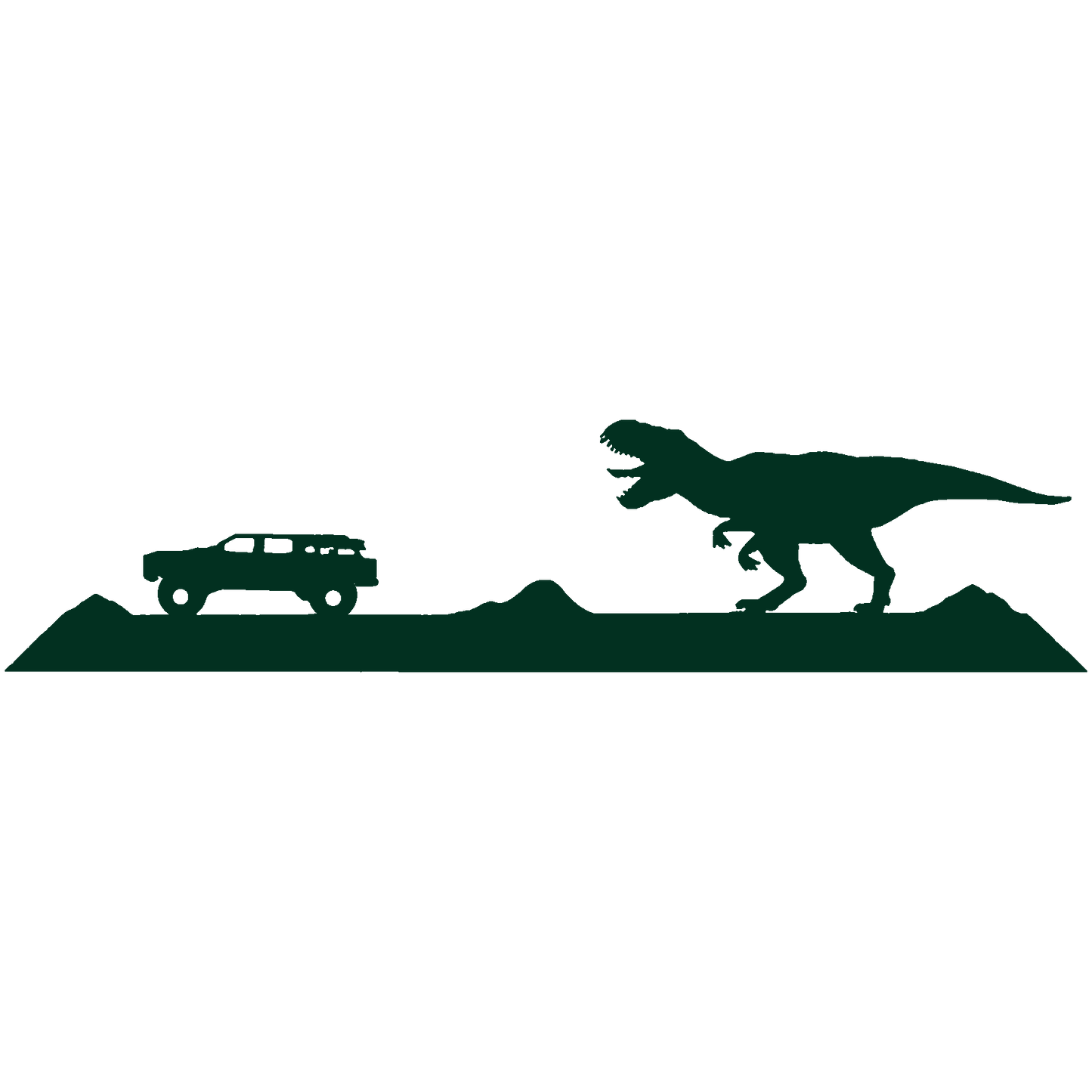 Jurassic Car Chase Sticker