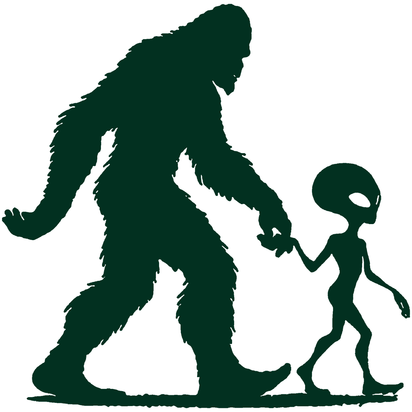 Bigfoot and Alien Stickers