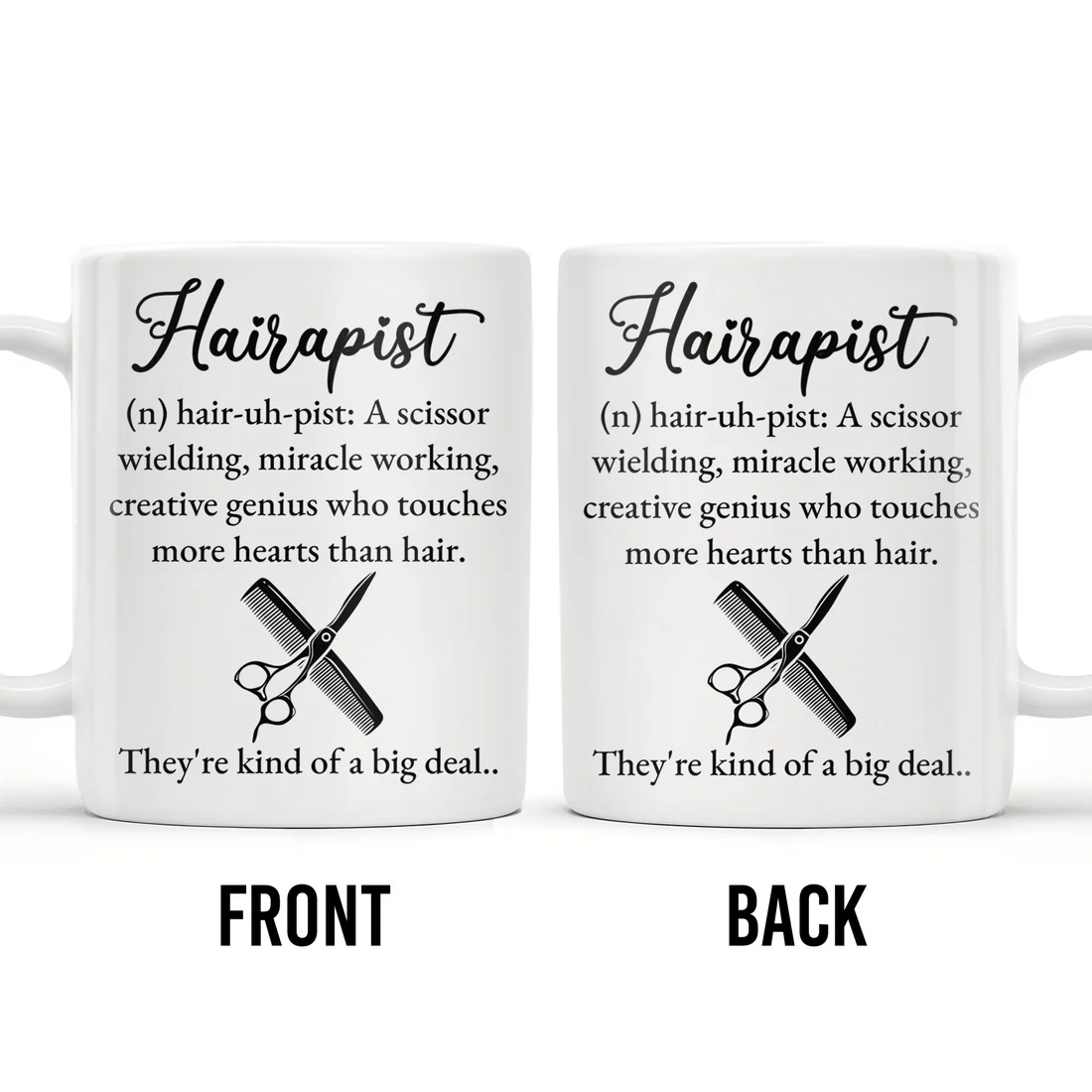 Hairapist Creative Genius Who Touches Hearts, Coffee Mug, Gift For Hairstylist
