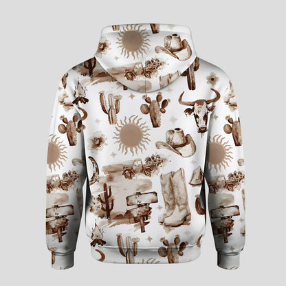 Western Cowgirl Hoodie & Leggings Set