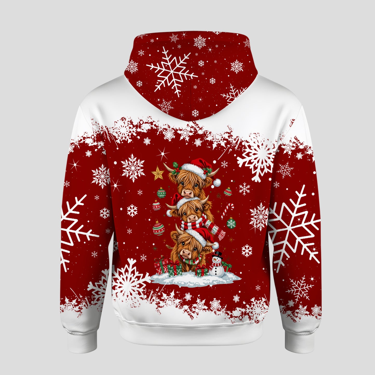 Personalized Christmas Highland Cow Hoodie and Leggings
