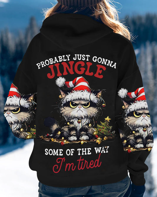 I’m Tired - Christmas Cat All Over Print Shirt