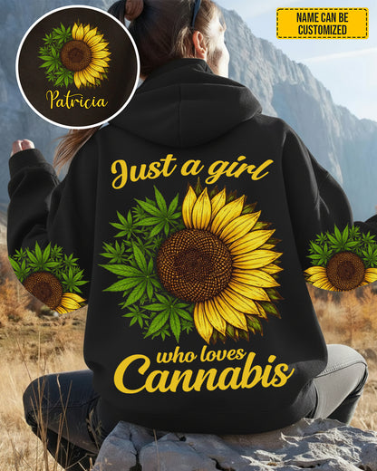 Just A Girl Who Loves Cannabis  - Personalized All Over Print Shirt