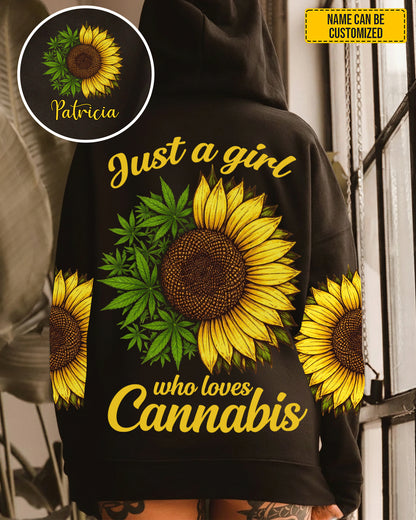 Just A Girl Who Loves Cannabis  - Personalized All Over Print Shirt