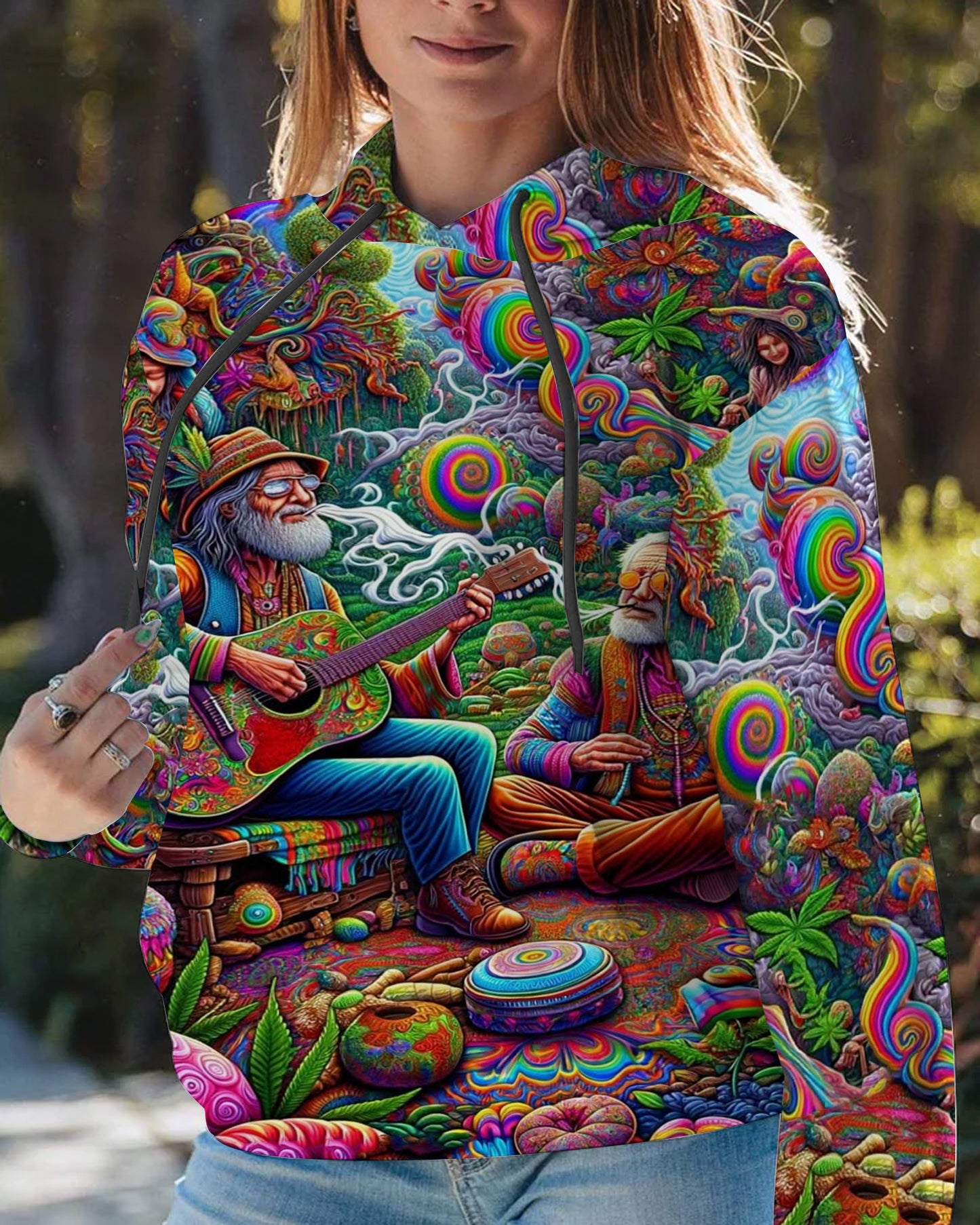 Psychedelic Hippie All Over Print Shirt