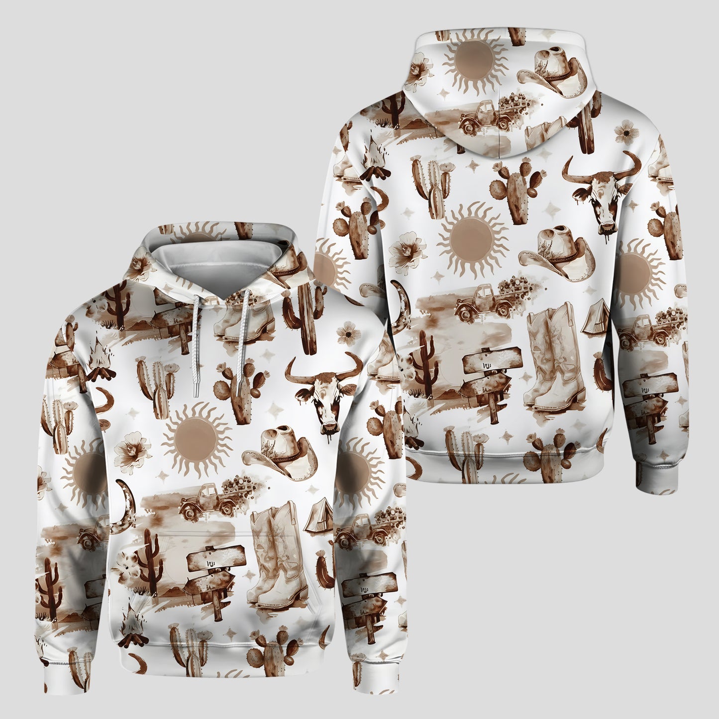 Western Cowgirl Hoodie & Leggings Set