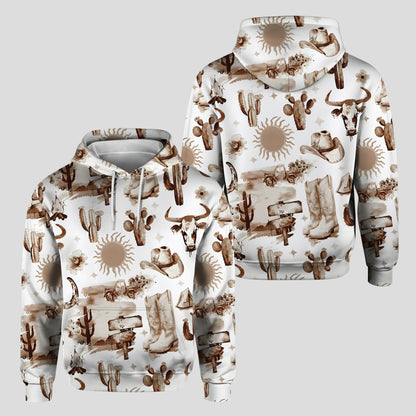 Western Cowgirl Hoodie & Leggings Set