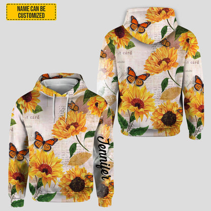 Personalized Sunflower Hoodie Leggings Set