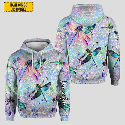 Dragonfly Sparkle - Personalized Hoodie And Leggings