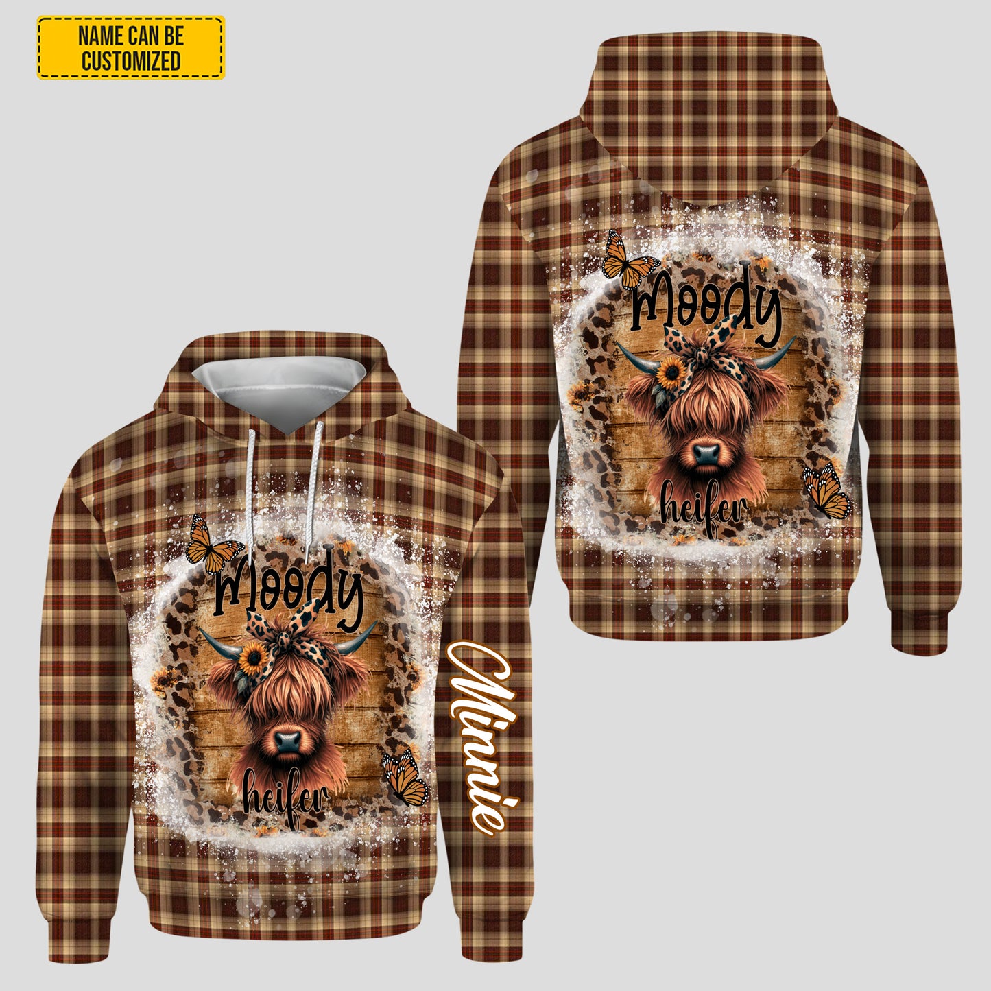 Love Highland Cow - Personalized Hoodie and Leggings