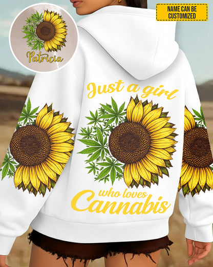 Just A Girl Who Loves Cannabis  - Personalized All Over Print Shirt