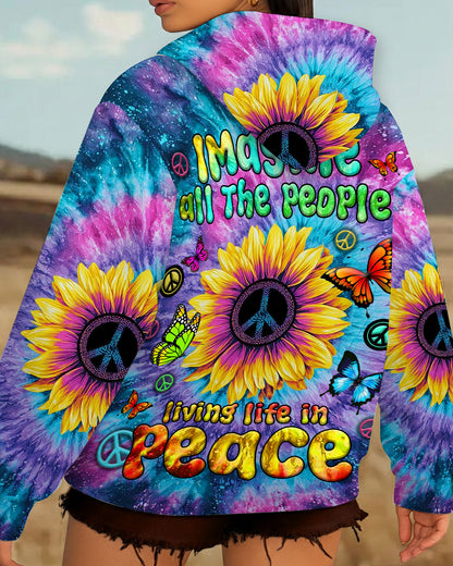 Imagine All The People - Personalized Hippie All Over Print Shirt