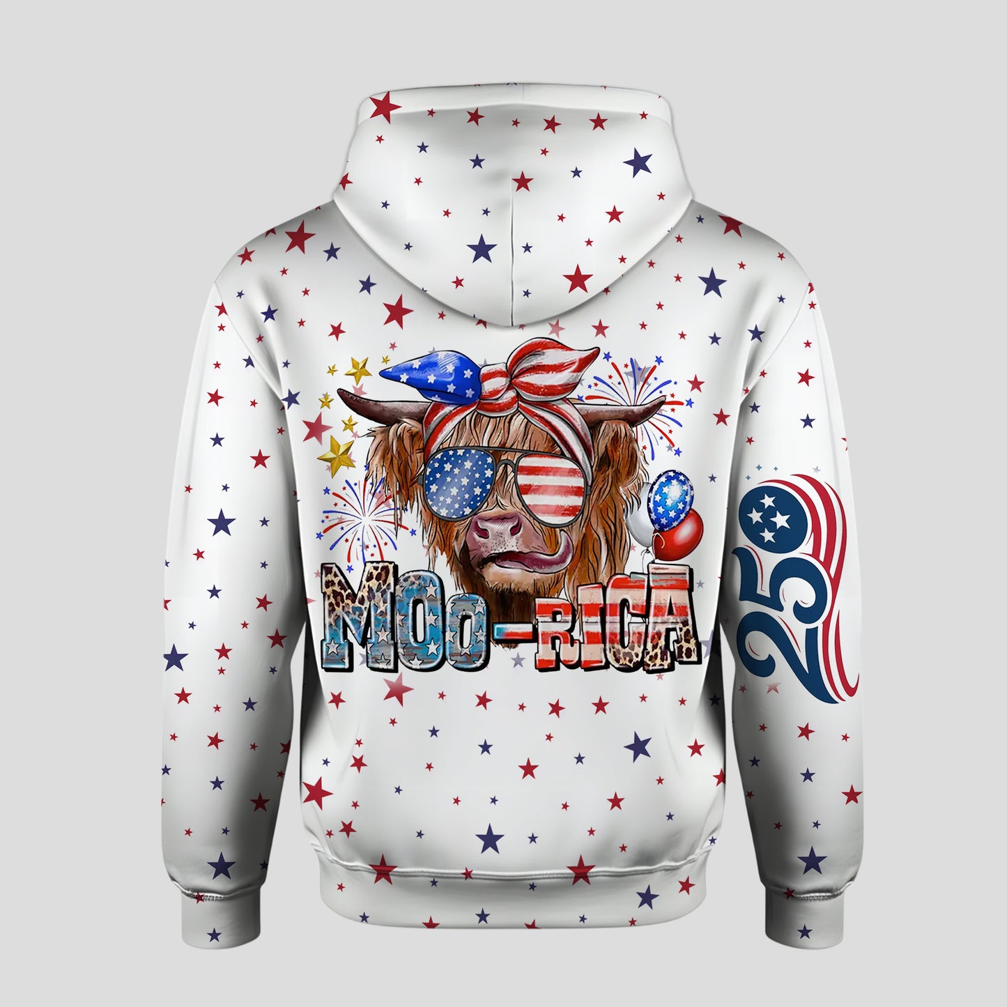 Moo-rica Freedom 250 – Personalized Patriotic Cow Hoodie & Leggings