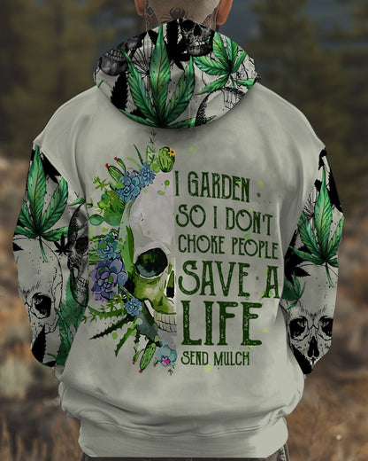 Weed Skull - Personalized Weed All Over Print Shirt