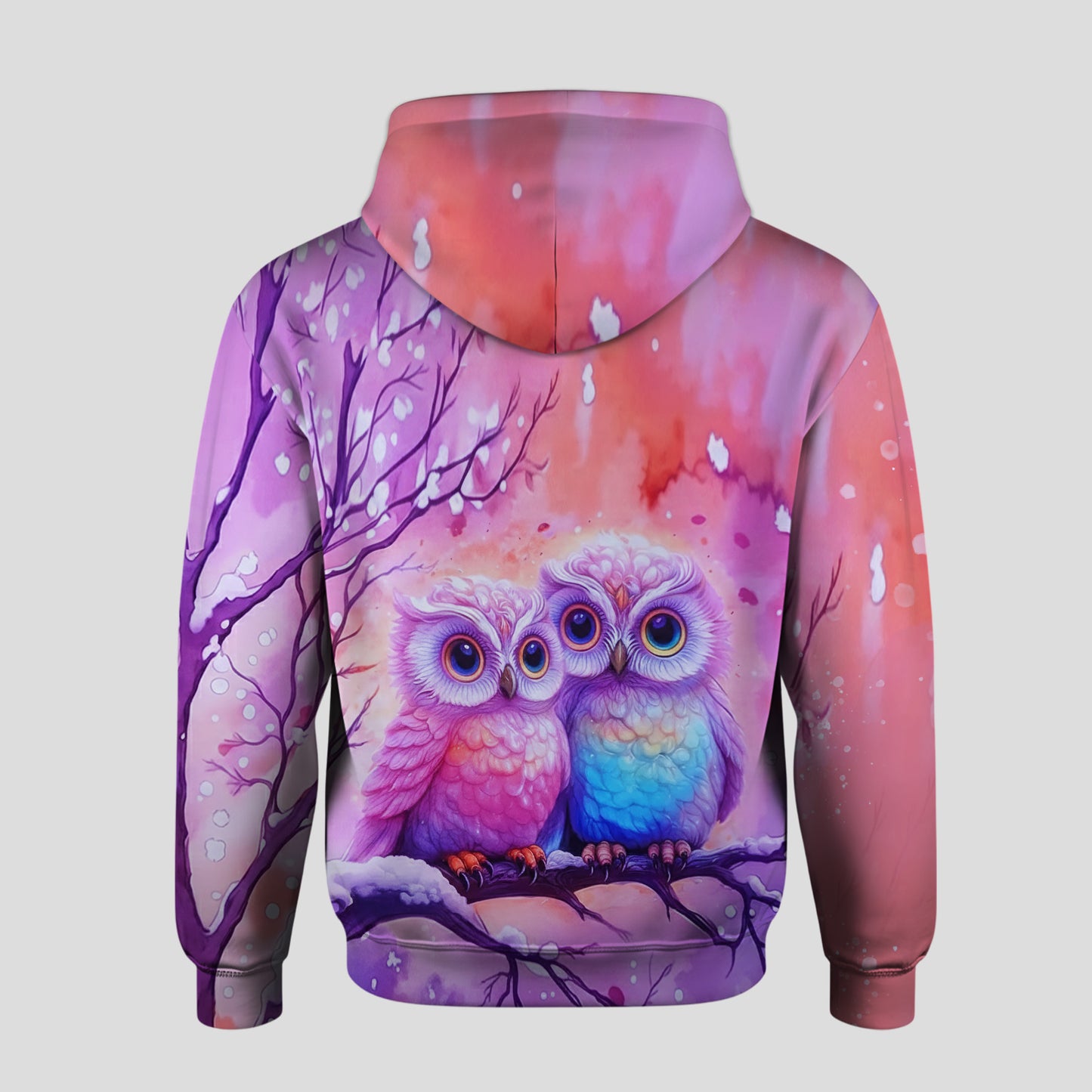 Couple Owl - Personalized Couple Hoodie and Leggings